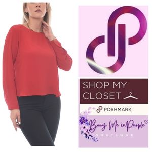 SHEER RED BLOUSE